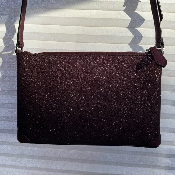 Kate Spade Crossbody Sparkly Dark Purple NWOT Glitter purse glittery bag - Picture 13 of 16
